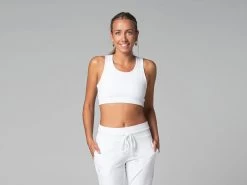 Brassière De Yoga Sport - Bio Blanc Blanc XS