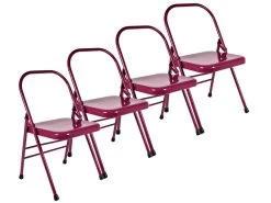 Chaise De Yoga 1 Barre Haute Prune Lot De 4