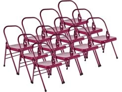Chaise De Yoga 1 Barre Haute Prune Lot De 12