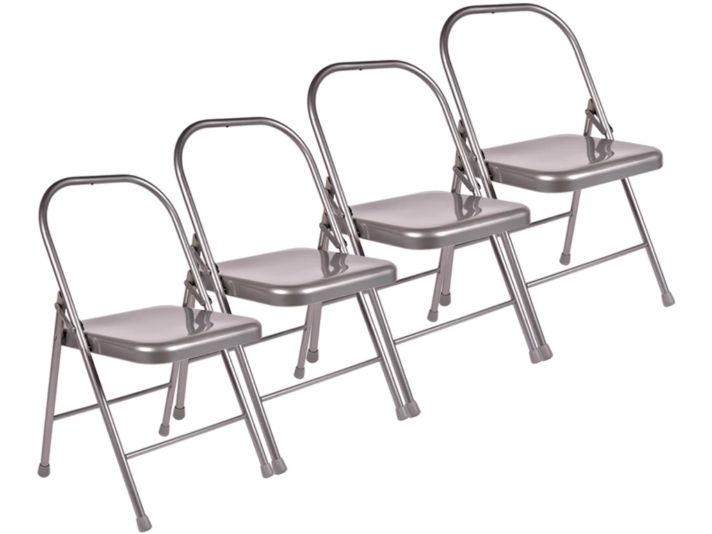 Chaise De Yoga 2 Barres Haute Grise Lot De 4 3 Chaise De Yoga 2 Barres Haute Grise Lot De 4