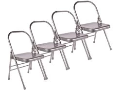 Chaise De Yoga Standard 1 Barre Grise Lot De 4