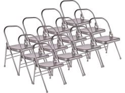Chaise De Yoga Standard 1 Barre Grise Lot De 12