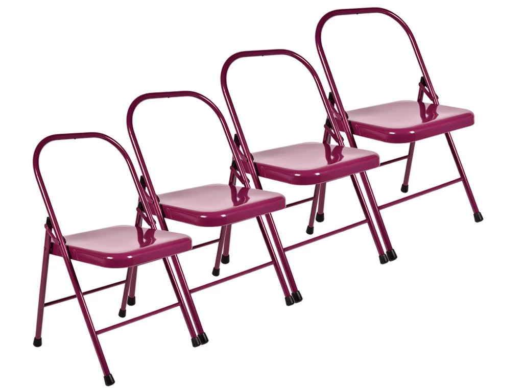 Chaise De Yoga Standard 2 Barres Prune Lot De 4 3 Chaise De Yoga Standard 2 Barres Prune Lot De 4