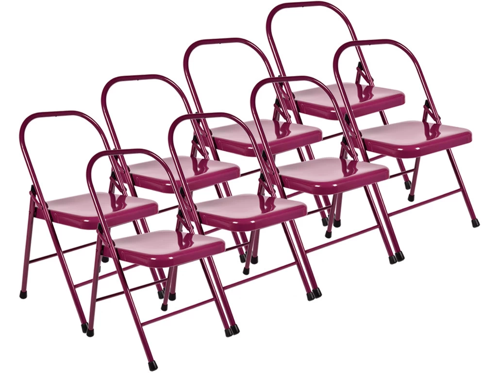 Chaise De Yoga Standard 2 Barres Prune Lot De 8 3 Chaise De Yoga Standard 2 Barres Prune Lot De 8