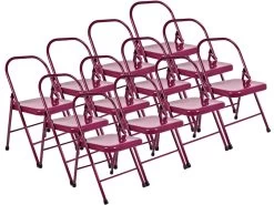 Chaise De Yoga Standard 2 Barres Prune Lot De 12