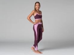 Legging De Yoga Bi-colore - Bio Prune Prune XS - 36 -Yoga Boutique legging de yoga bi colore bio 16358496306181159e3285d