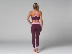 Legging De Yoga Bi-colore - Bio Prune Prune XS - 36 -Yoga Boutique legging de yoga bi colore bio 1635849642618115aa688d6