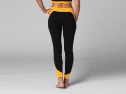 Legging De Yoga Bi-colore - Bio Noir Et Safran Noir XS - 36 -Yoga Boutique legging de yoga bi colore bio 1635849678618115ce1cd9e