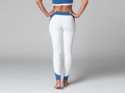 Legging De Yoga Bi-colore - Bio Blanc Blanc XS - 36 -Yoga Boutique legging de yoga bi colore bio 16358497396181160bdd32f