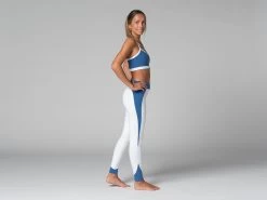 Legging De Yoga Bi-colore - Bio Blanc Blanc XS - 36 -Yoga Boutique legging de yoga bi colore bio 163584975361811619b6bf4