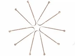 Lot De 10 Grattes Langue Ayurvedique 100% Cuivre