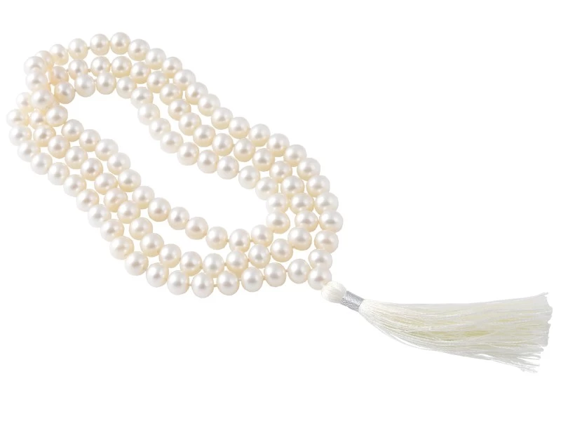 Mala 108 Perles Blanches Naturelles - 8mm 3 Mala 108 Perles Blanches Naturelles - 8mm