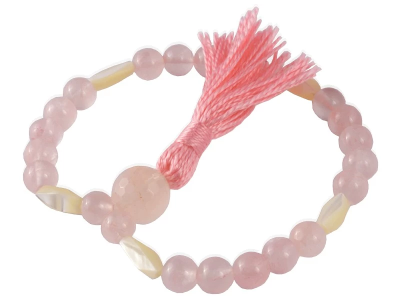 Mala 27 Perles - Quartz Rose & Nacre Mala 3 Mala 27 Perles - Quartz Rose & Nacre Mala