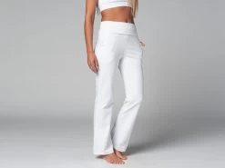 Pantalon De Yoga Femme Confort - Bio Blanc Blanc XS - 36