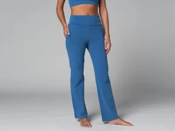 Pantalon De Yoga Femme Confort - Bio Bleu Bleu XS - 36