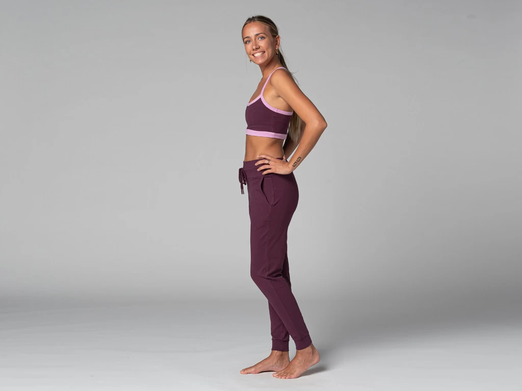 Pantalon De Yoga Femme Jogg - Bio Prune M - Presque Parfaits 10 Pantalon De Yoga Femme Jogg - Bio Prune M - Presque Parfaits – Image 8