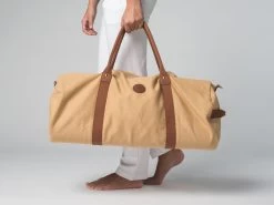 Sac à Tapis De Yoga Navy Bag - Coton Sable 70cm X 30 Cm -Yoga Boutique sac a tapis de yoga navy bag coton sable 15718454235db0752f9d78b