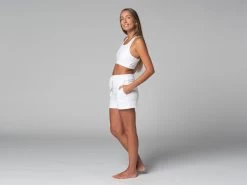 Short De Yoga Cool - Bio Blanc Blanc XS - 36 -Yoga Boutique short de yoga cool bio 163584668561810a1da149a