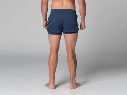Short Homme Traditionnel Iyengar - Coton Bio Bleu Bleu S - 38/40 -Yoga Boutique short homme traditionnel iyengar coton bio 1635426373617aa045e3268