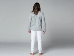 T-Shirt TAPAN 3 Boutons 100% Bio Gris Gris S - 38/40 -Yoga Boutique t shirt tapan 3 boutons 100 bio 16353411596179536786e27