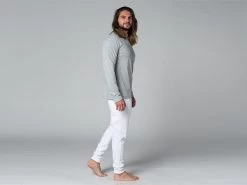 T-Shirt TAPAN 3 Boutons 100% Bio Gris Gris S - 38/40 -Yoga Boutique t shirt tapan 3 boutons 100 bio 16353411646179536c1441d