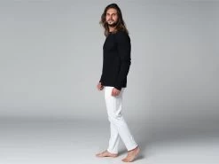 T-Shirt Tapan Manches Longues 100% Bio Noir Noir S - 38/40 -Yoga Boutique t shirt tapan manches longues 100 bio 1635345748617965549499c