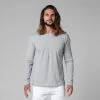 T-Shirt Tapan Manches Longues 100% Bio Gris Gris S - 38/40 -Yoga Boutique t shirt tapan manches longues 100 bio 163534600661796656b6f5c