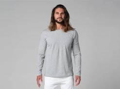 T-Shirt Tapan Manches Longues 100% Bio Gris Gris S - 38/40