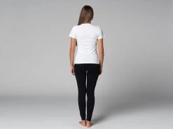 T-Shirt TARA M/C Col Large 100% Bio Blanc Blanc XS - 36 -Yoga Boutique t shirt tara m c col large 100 bio 16352541646177ff945356d