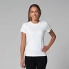 T-Shirt TARA M/C Ras Du Cou - Bio Blanc Blanc XS - 36 -Yoga Boutique t shirt tara m c ras du cou bio 16352558386178061e87264