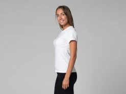 T-Shirt TARA M/C Ras Du Cou - Bio Blanc Blanc XS - 36 -Yoga Boutique t shirt tara m c ras du cou bio 163525584961780629e6352