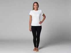 T-Shirt TARA M/C Ras Du Cou - Bio Blanc Blanc XS - 36 -Yoga Boutique t shirt tara m c ras du cou bio 16352558536178062da65ba