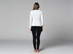 T-Shirt Tara M/L Col Large 100% Bio Blanc Blanc XS - 36 -Yoga Boutique t shirt tara m l col large 100 bio 163525829661780fb82b3db