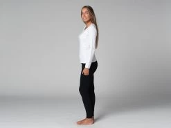 T-Shirt Tara M/L Col Large 100% Bio Blanc Blanc XS - 36 -Yoga Boutique t shirt tara m l col large 100 bio 163525831061780fc617c72