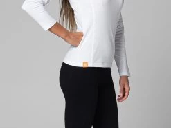 T-Shirt Tara M/L Col Large 100% Bio Blanc Blanc XS - 36 -Yoga Boutique t shirt tara m l col large 100 bio 1635258377617810090b8d0