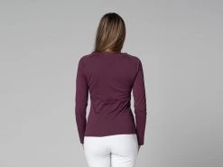 T-Shirt Tara M/L Ras Du Cou Bio Prune Prune XS - 36 -Yoga Boutique t shirt tara m l ras du cou bio 163525998761781653d91b8