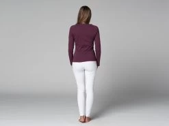 T-Shirt Tara M/L Ras Du Cou Bio Prune Prune XS - 36 -Yoga Boutique t shirt tara m l ras du cou bio 16352600116178166b942c1