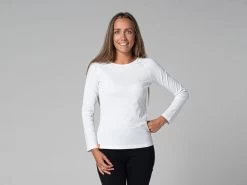 T-Shirt Tara M/L Ras Du Cou Bio Blanc Blanc XS - 36