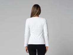 T-Shirt Tara M/L Ras Du Cou Bio Blanc Blanc XS - 36 -Yoga Boutique t shirt tara m l ras du cou bio 163526143261781bf83ee49