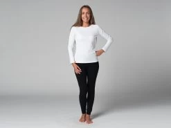 T-Shirt Tara M/L Ras Du Cou Bio Blanc Blanc XS - 36 -Yoga Boutique t shirt tara m l ras du cou bio 163526144661781c06ed56c