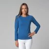 T-Shirt Tara M/L Ras Du Cou Bio Bleu Bleu XS - 36 -Yoga Boutique t shirt tara m l ras du cou bio 163526162761781cbb8efbb