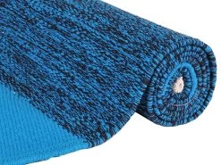 Tapis De Yoga Taj 100% Coton Bio - 2 M X 66 Cm X 5mm Bleu/Noir -Yoga Boutique tapis de yoga taj 100 coton bio 2 m x 66 cm x 5mm bleu noir 5b8dc8dfaab0b